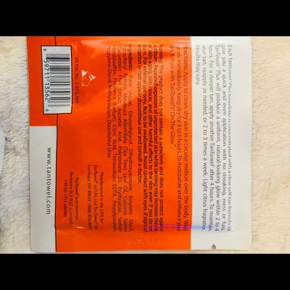 FINAL PRICE DROP!  2 full body and face Tan Towels - Picture 3 of 4